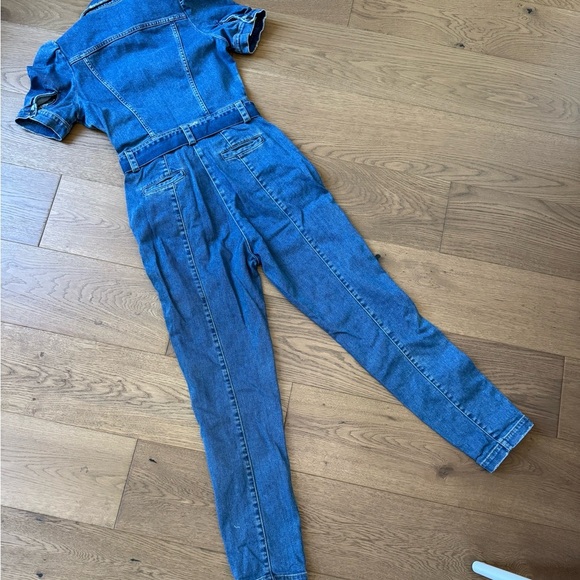 Retrofete Tori Denim Jean Jumpsuit - Size M - Like New - Medium Wash Blue - Picture 2 of 15